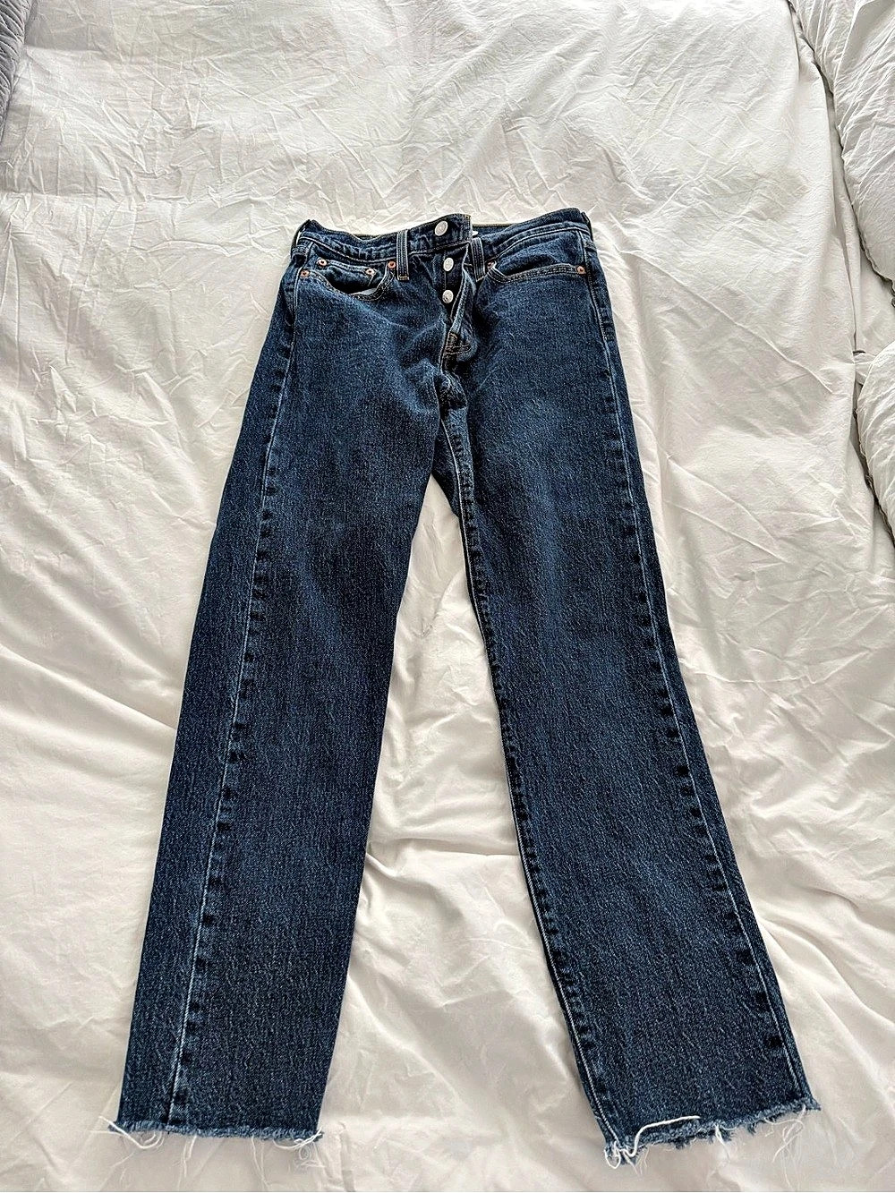 Levi's Premium Wedgie Straight Jeans Blue Waist 26